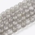 Natural Grey Agate Beads Strands
