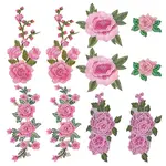 10Pcs 5 Styles Polyester Embroidery Sew on Appliques