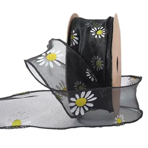 Daisy Pattern Polyester Ribbon