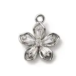 Brass Micro Pave Cubic Zirconia Charms