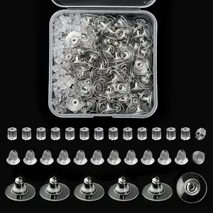 300Pcs 3 Style Brass & Plastic Ear Nuts