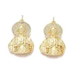 Religion Brass Micro Pave Clear Cubic Zirconia Pendants