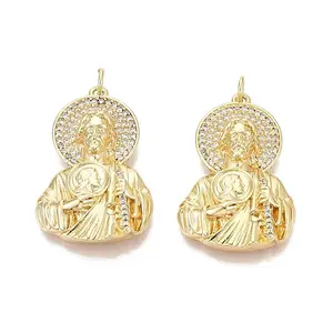 Religion Brass Micro Pave Clear Cubic Zirconia Pendants