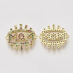 Mother's Day Brass Micro Pave Cubic Zirconia Links connectors