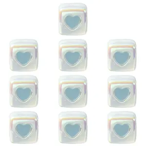 10Pcs Opaque Acrylic Enamel Beads