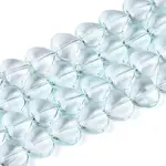 Baking Paint Transparent Glass Beads Strands