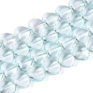 Baking Paint Transparent Glass Beads Strands