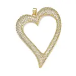 Brass Micro Pave Cubic Zirconia Big Pendants
