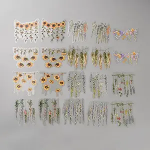 20Pcs Flower PET Decorative Stickers