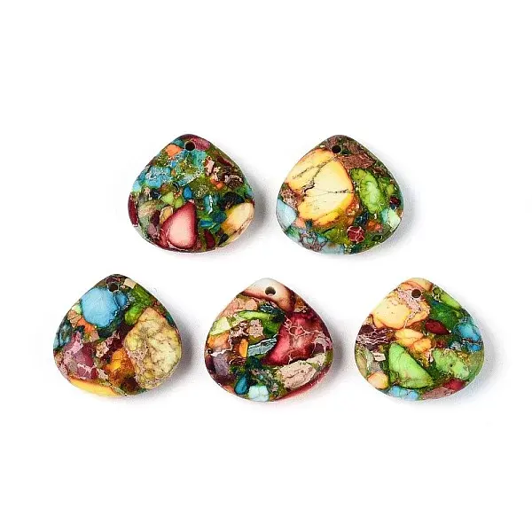 Dyed Natural Imperial Jasper Pendants