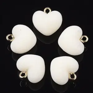 Flocky Acrylic Pendants