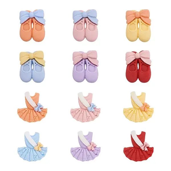 48Pcs 12 Style Resin Cabochons