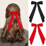 Big Bowknot Polyester Alligator Hair Clips