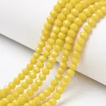Opaque Solid Color Glass Beads Strands