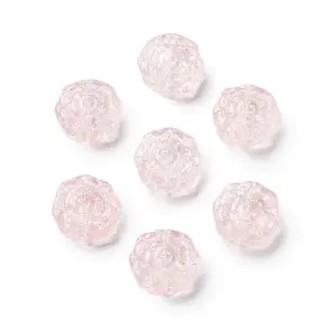 Spray Painted Transparent Glass Beads