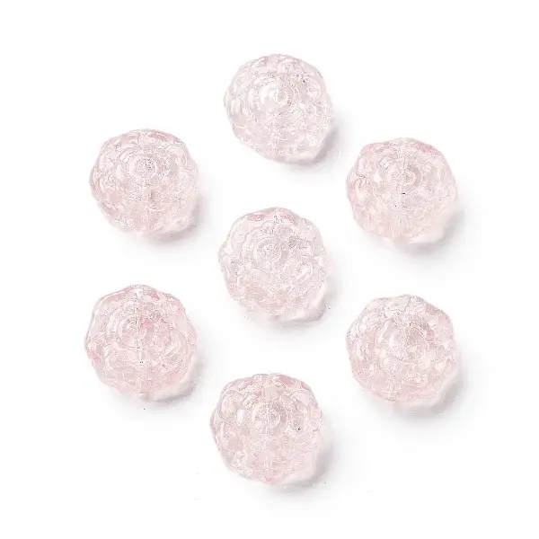 Spray Painted Transparent Glass Beads