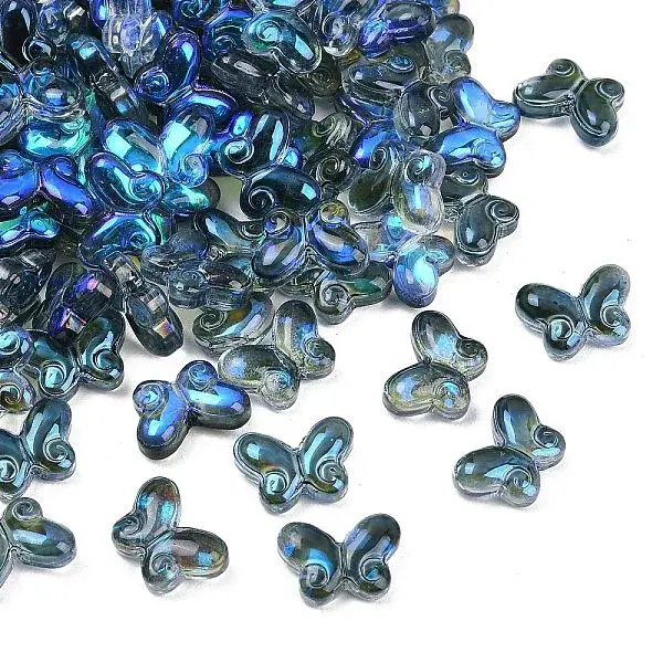 AB Color Plated Transparent Glass Beads