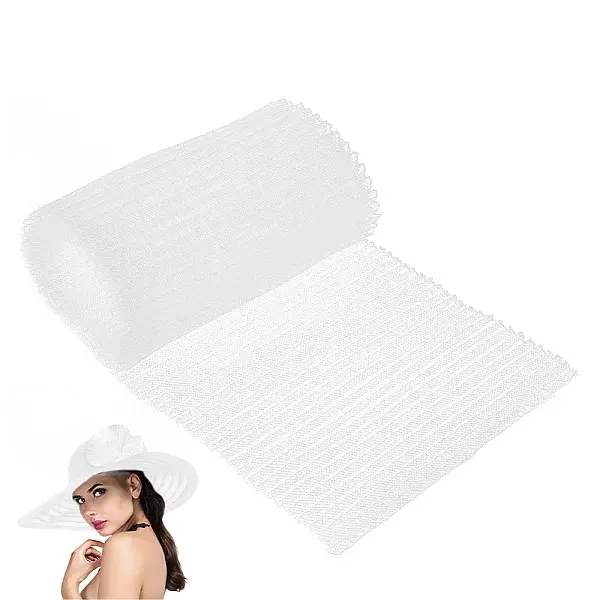 Plastic Wrinkle Mesh Fabric for Dress Headwear Accessories