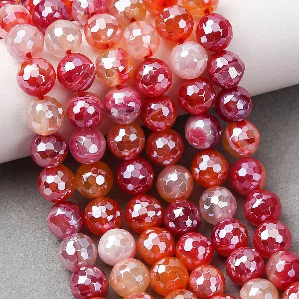 Natural Banded Agate Beads Strands