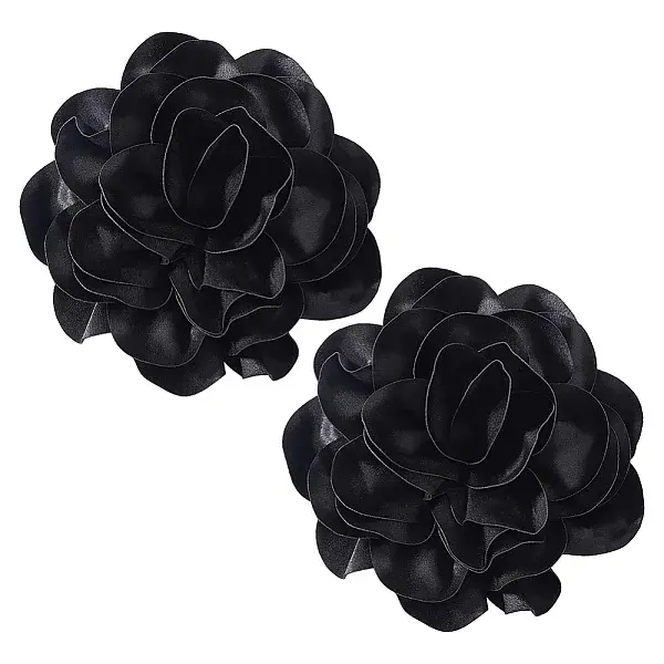 Polyester Flower Brooches
