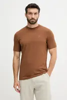 Tričko Karl Lagerfeld pánské, hnědá barva, 553221.755750