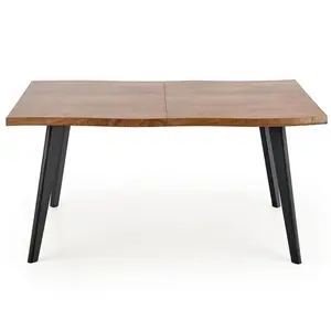 Rozkladací stôl Dickson 120/180x80cm Mdf/Drevo – Dub Naturalny/Čierna