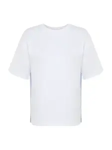 Trendyol Oversize tričko  modrá / biela