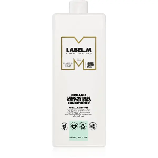 label.m Organic Lemongrass Moisturising Conditioner hloubkově hydratační kondicionér s citronem a citronovou trávou 1000 ml