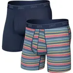 SAXX QUEST QUICK-DRY MESH BOXER BRIEF FLY 2PK Pánské rychleschnoucí boxerky, tmavě modrá, velikost