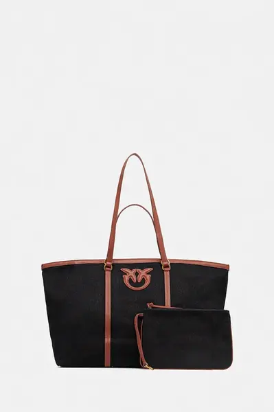 Bavlněná kabelka Pinko černá barva, 104715 A2G2