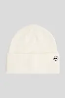 Čepice z vlněné směsi Karl Lagerfeld IKON béžová barva, A3W33146