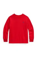 Dětské bavlněné tričko s dlouhým rukávem Polo Ralph Lauren červená barva, 322843804003