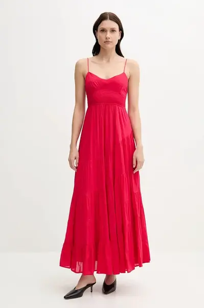 Bavlněné šaty Hoss Intropia růžová barva, maxi, 8229113