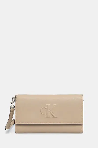 Kabelka Calvin Klein Jeans béžová barva, LV04K1006G