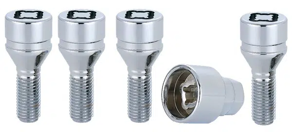 Ferdus Sada šroubů pro disky M14x1,5 kužel 60 stupňů, délka závitu 27 mm, klíč 17 / 19 Rozměr závitu: M12x1.5