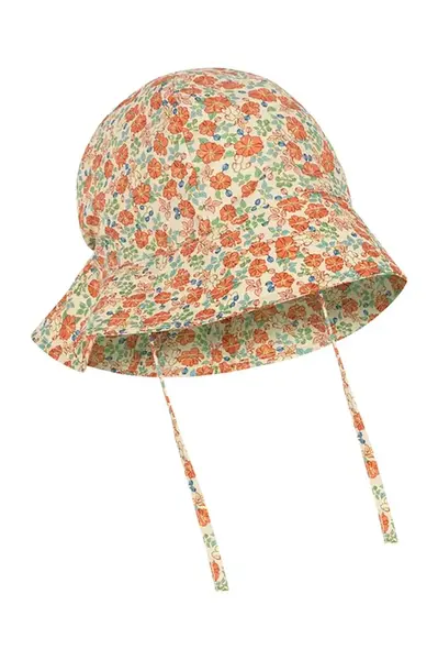 Dětský bavlněný klobouk Konges Sløjd VERBENA SUN HAT GOTS oranžová barva, KS102300