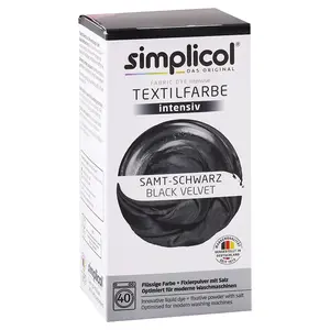 Simplicol barva na textil Sametově černá 150ml + 400g