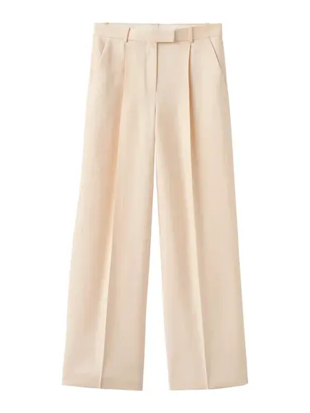 MANGO Nohavice s pukmi 'Veronica'  telová