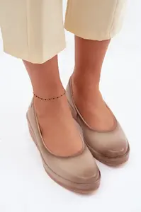 Kožené dámské mokasíny na platformě Vinceza béžové