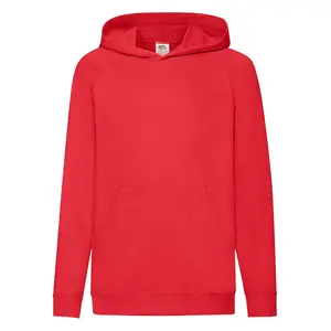 Red children's hoodie Fruit of the Loom