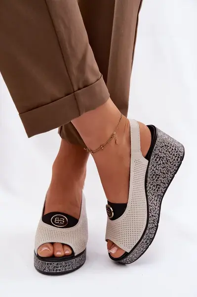 Kožené platformové sandály S.Barski