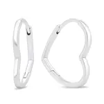 Brilio Silver Romantické stříbrné náušnice ve tvaru srdcí EA391W