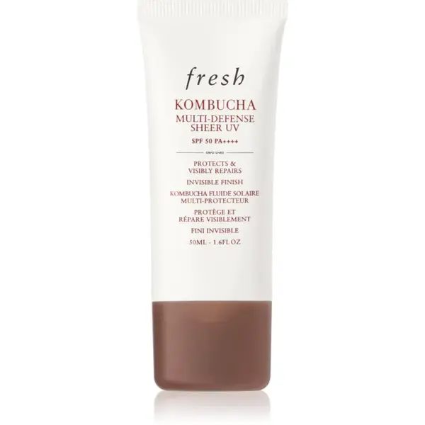 fresh Kombucha Multi-Defense Sheer UV lehký ochranný fluid proti tmavým skvrnám SPF 50 50 ml