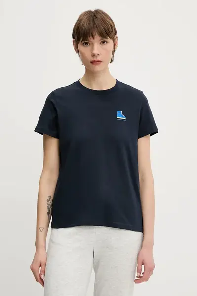 Bavlněné tričko Helly Hansen MASSIF GRAPHIC dámské, tmavomodrá barva, 54595