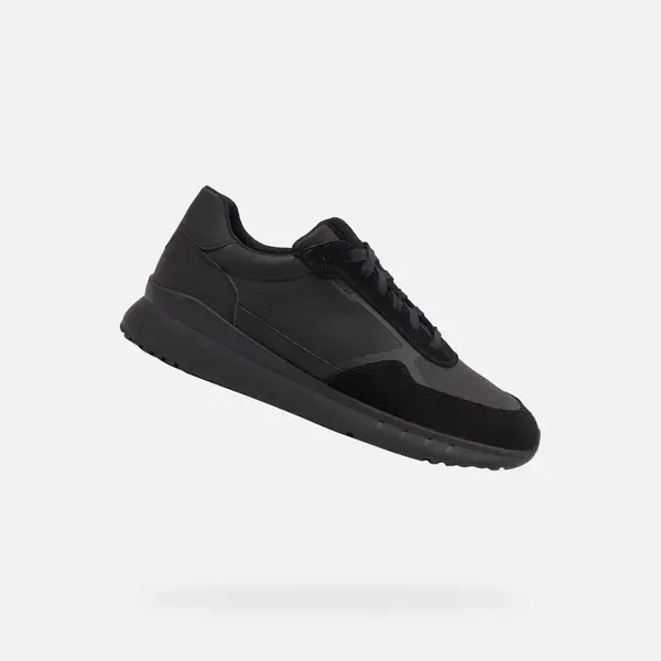 Black men's sneakers Geox Branthon - Men's