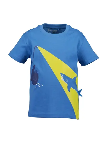 BLUE SEVEN Tričko  nebesky modrá / tmavožltá