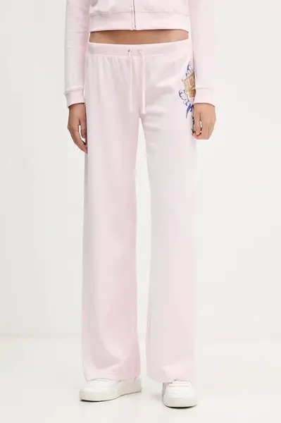 Velurové teplákové kalhoty Juicy Couture Wrap You Up