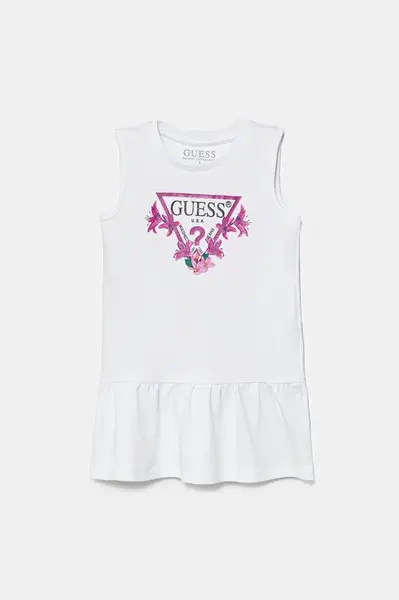 Dětské bavlněné šaty Guess