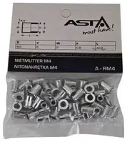 Maticové nýty M3 x 10 mm, s plochou hlavou, ocel, balení 50 ks - ASTA Velikost: M4x11 mm
