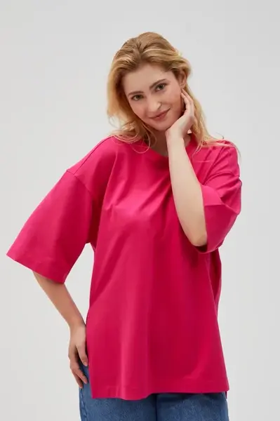 Marisse Women's Sweatshirt L-Bl-4602 Fuchsia